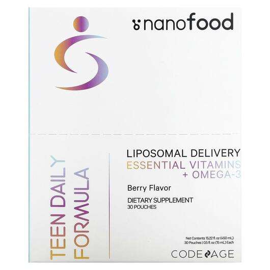Основне фото товара Nanofood Teen Daily Formula Liposomal Delivery, Мультивітаміни...
