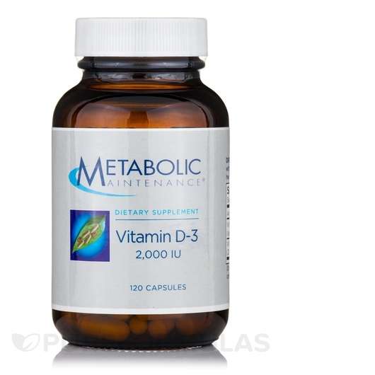 Основное фото товара Metabolic Maintenance, Витамин D3, Vitamin D-3 2000 IU, 120 ка...