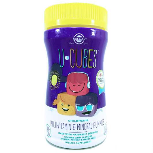 Основне фото товара Solgar, U-Cubes Children's, Дитячі вітаміни, 60 цукерок