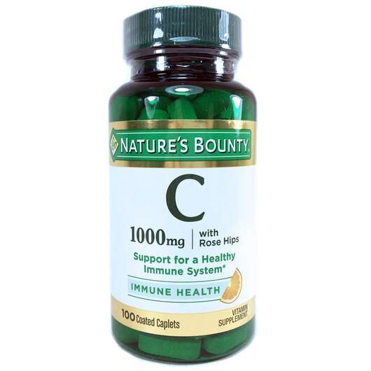 Основное фото товара Nature's Bounty, Витамин C, C 1000 mg with Rose Hips, 100 капсул