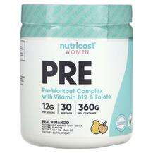Women Pre-Workout Complex With Vitamin B12 & Folate Peach ...
