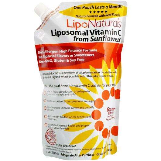 Liposomal Vitamin C From Sunflowers, Вітамін C Ліпосомальний, 443 мл