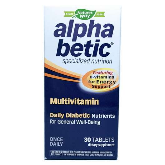 Основне фото товара Nature's Way, Alpha Betic Multivitamin, Вітаміни для діабетикі...