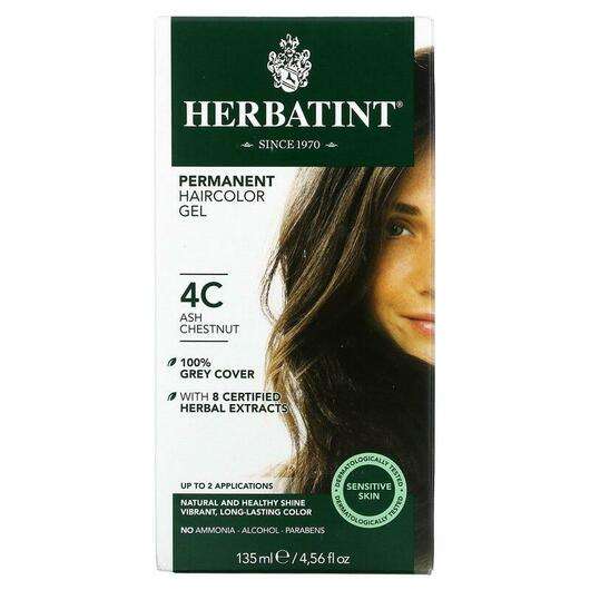 Permanent Herbal Haircolor Gel 4C Ash Chestnut Краска