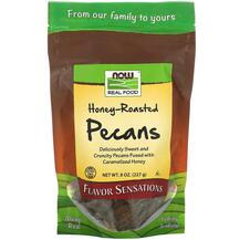 Мед Real Food Honey Roasted Pecans NOW Foods 227 г