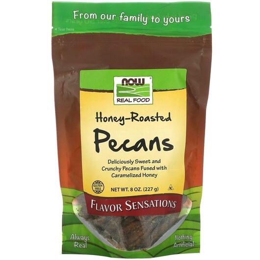 Основное фото товара NOW Foods, Мед, Real Food Honey Roasted Pecans, 227 г
