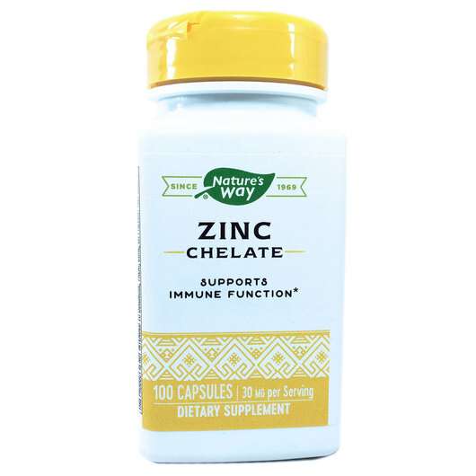 Zinc Chelate 30 mg, Хелат Цинку 30 мг, 100 капсул