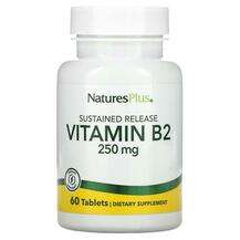 Natures Plus, Vitamin B2 250 mg 60, Вітамін B-2 250 мг, 60 таб...