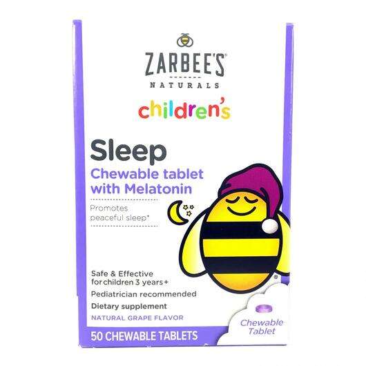 Основное фото товара Zarbees, Мелатонин, Children's Sleep Chewable, 50 конфет