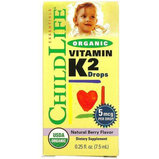 Organic Vitamin K2 Drops, Вітамін К2 в краплях, 12 мл
