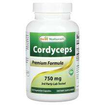 Best Naturals, Грибы Кордицепс, Cordyceps 750 mg, 120 капсул