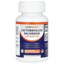 Vitamatic, Lactobacillus Salivarius 2 Billion CFU, 60 DRCaps