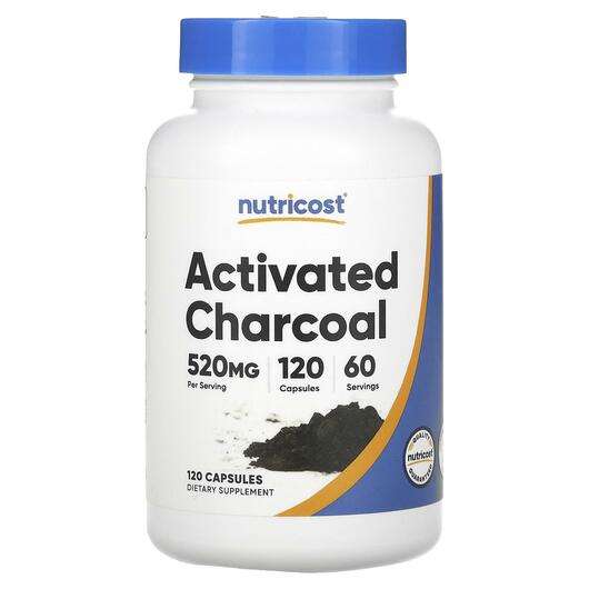 Основне фото товара Nutricost, Activated Charcoal 260 mg, Активоване вугілля, 120 ...