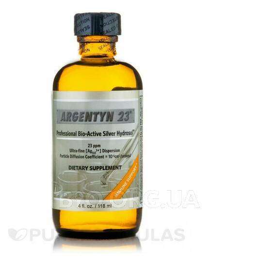 Профессионал Био-Астиве Силвер Гидросол 23 ппм, Professional Bio-Active Silver Hydrosol 23 ppm, 118 ml Twist Top Bottle