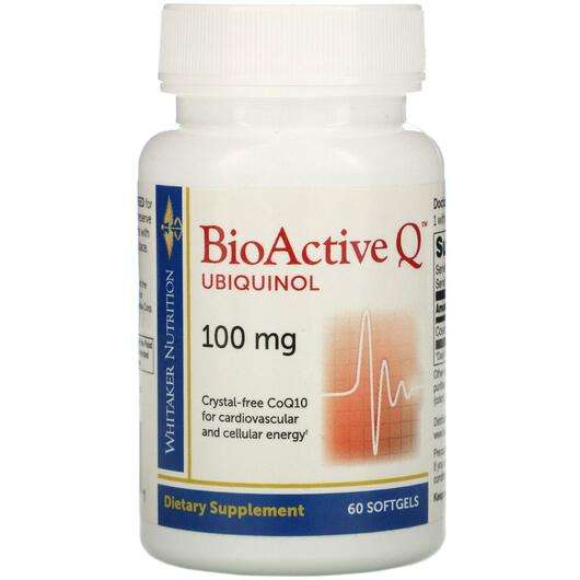 Основне фото товара Dr. Whitaker, BioActive Q Ubiquinol 100 mg, Убіхінол, 60 капсул