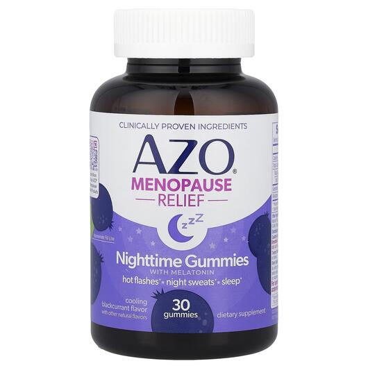 Основное фото товара Menopause Relief Nighttime Gummies With Melatonin, Мелатонин, 30 