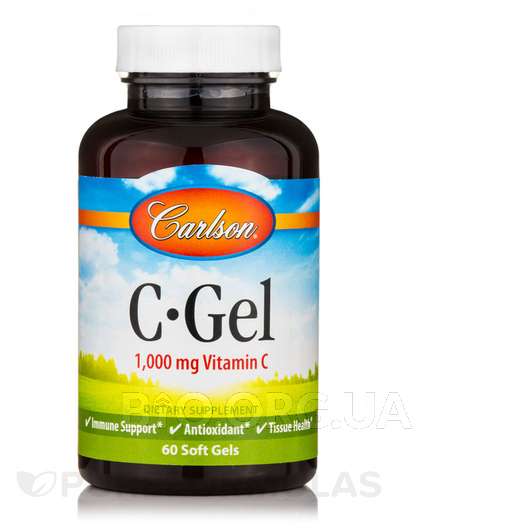 C-Gel 1000 mg, Вітамін C, 60 капсул