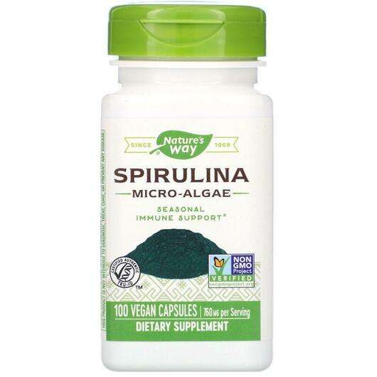 Spirulina Micro Algae, Спіруліна 380 мг, 100 капсул