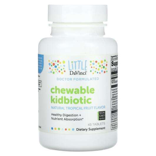 Основное фото товара Little DaVinci, Пробиотики, Chewable Kidbiotic Tropical Fruit,...