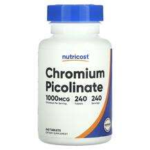 Nutricost, Хром, Chromium Picolinate 1000 mcg, 240 таблеток