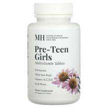 MH, Pre-Teen Girls Multivitamin, 60 Vegetarian Tablets