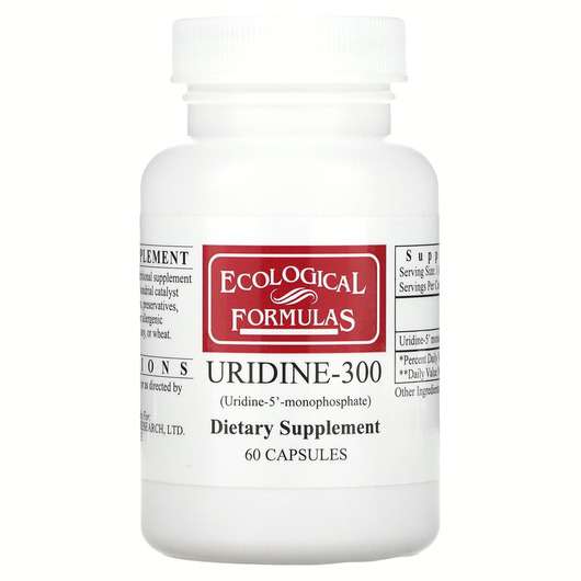 Uridine-300, Уридин 300 мг, 60 капсул