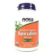Now, Спирулина 500 мг Сертифицированная, Spirulina 500 mg, 180...