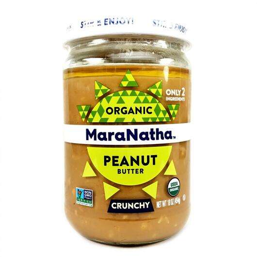 Organic Peanut Butter Crunchy, Арахисовое масло, 454 г