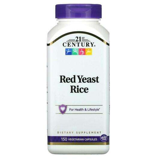 Основное фото товара 21st Century, Красный дрожжевой рис, Red Yeast Rice, 150 капсул