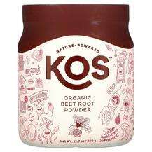 KOS, Organic Beet Root Powder 12, Червоний буряк, 360 г