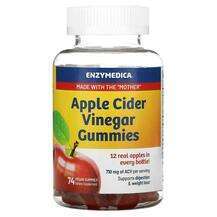 Enzymedica, Apple Cider Vinegar Gummies, Яблучний оцет, 74 конфет