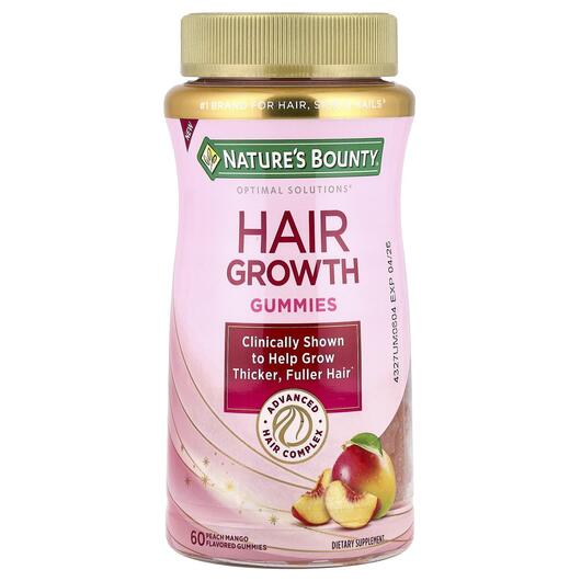 Основное фото товара Hair Growth Gummies Peach Mango, Поддержка роста волос, 60 таблет