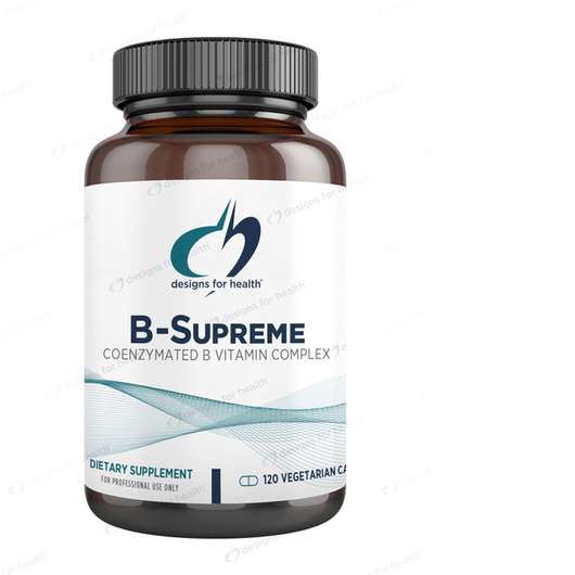 Основне фото товара Designs for Health, B-Supreme, Комплекс вітаміну B, 120 капсул