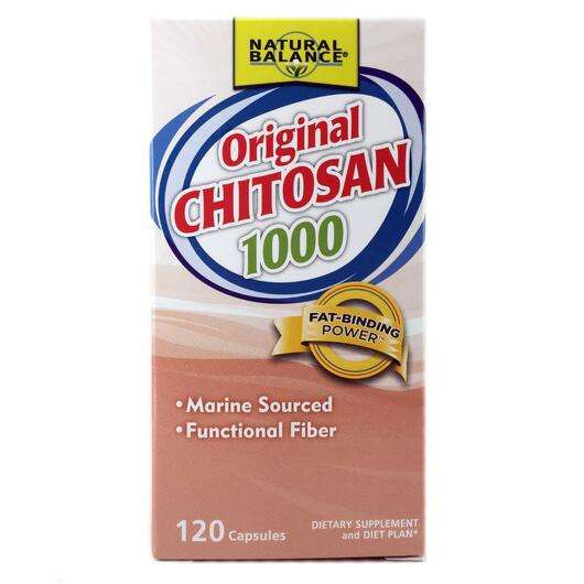 Основне фото товара Natural Balance, Chitosan 1000 mg, Хітозан 1000 мг, 120 капсул