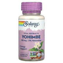 Solaray, Vital Extracts Yohimbe 135 mg, Йохімбе, 60 капсул