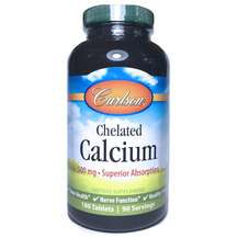 Carlson, Chelated Calcium 500 mg, Хелат кальцію 500 мг, 180 та...