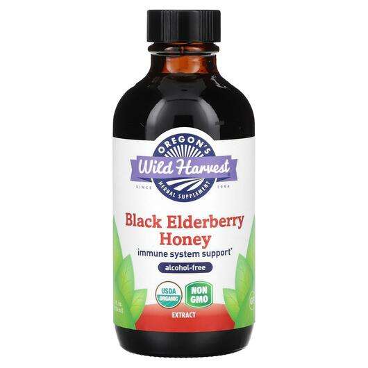 Основне фото товара Oregons Wild Harvest, Black Elderberry Honey Extract Alcohol F...