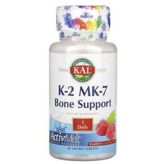 Основне фото товара KAL, K-2 MK-7 Bone Support, Зміцнення кісток, 60 таблеток