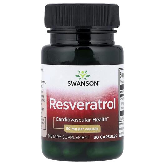 Основное фото товара Swanson, Ресвератрол, Resveratrol 50 mg, 30 капсул