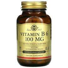 Solgar, Vitamin B6 100 mg, Вітамін B6 100 мг, 250 капсул