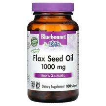 Bluebonnet, Flax Seed Oil 1000 mg, Лляна олія, 100 капсул