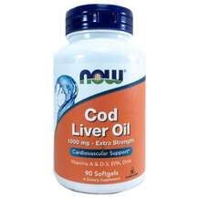 Now, Cod Liver Oil Extra Strength 1000 mg, 90 Softgels