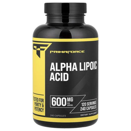 Основное фото товара Primaforce, Альфа-липоевая кислота, Alpha Lipoic Acid, 240 капсул