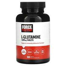 Force Factor, L-Glutamine Tablets 1000 mg, L-Глютамін, 100 таб...