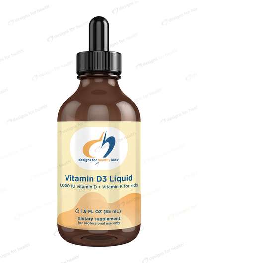 Основне фото товара Designs for Health, Vitamin D3 Liquid, Вітамін D3 в краплях, 5...