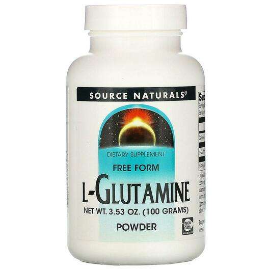 Основне фото товара Source Naturals, L-Glutamine Free-Form Powder, L-Глютамін, 100 г