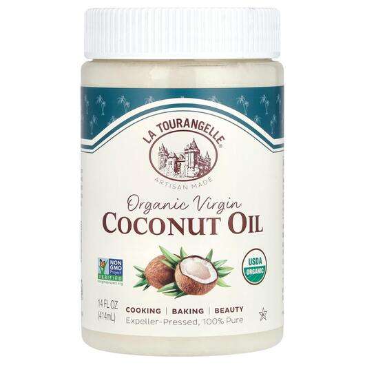 Основне фото товара La Tourangelle, Organic Virgin Coconut Oil, Кокосова олія, 414 мл