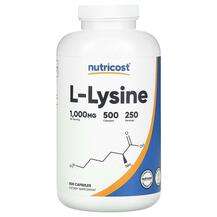 Nutricost, L-Лизин, L-Lysine 1000 mg, 500 капсул