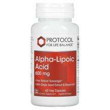 Protocol for Life Balance, Alpha-Lipoic Acid 600 mg, 60 Veg Ca...