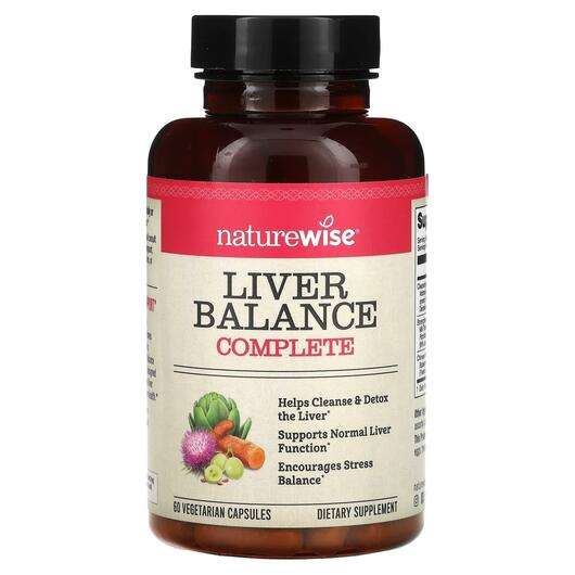 Основне фото товара Naturewise, Liver Balance Complete, Підтримка печінки, 60 капсул